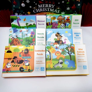 Cartoon Animal Dinosaur Cardboard Puzzle Toy Kids Educational Cognitive Learning Kindergarten Student Enlightenment Gift