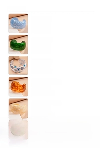 Detailed specs of acrylic and acetic acid open bangles with unique geometric textures