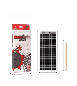Detailed size specifications for 18-piece minesweeping scratch card game set and tools