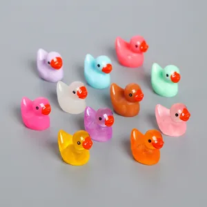 Mini Leuchtende Enten Figuren Harz Leuchten Im Dunkeln Ente Mikrolandschaft Dekoration DIY Schmuckherstellung Handwerk Ornamente