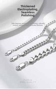 Macro shot of S925 sterling silver Cuban bracelets with hallmark stamp details