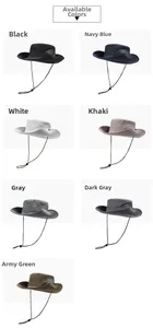 Dettaglio di cappelli da sole outdoor asciugatura rapida in sette colori con rete traspirante