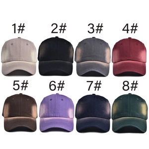Classic 6-panel tie-dye baseball caps in 8 color variants with curved brims for sun protection