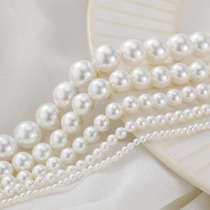 Natural white shell pearl beads for DIY handmade jewelry bracelets and necklaces