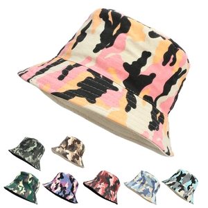 Camouflage Bucket Hat Washed Cotton Outdoor Sun Protection Hiking Fisherman Cap Casual For Men Women
