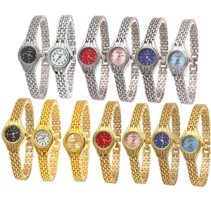 Elegant Women Alloy Quartz Wristwatch With Heart Pendant Gold Silver Metal Chain Strap Luxury Analogue Fashion Watch For Women Gift
