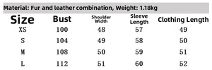 Detailed size chart for solid color double-sided jacket with fabric and weight info