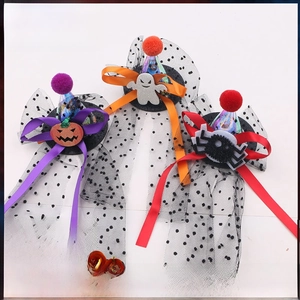 Halloween Kinder Haarklammern Geist Kürbis Spitze Schleifen leuchtende Haarschmuck Deko