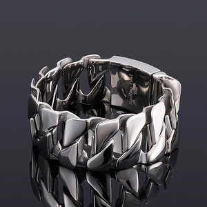 Detailed macro view of 316L stainless steel clasp with engraved material stamps