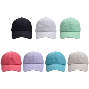 Set of 7 quick-dry visor caps in various pastel colors for outdoor sun protection