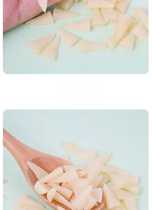 Macro detail of mini PVC bamboo shoot food replicas for DIY miniature crafting models
