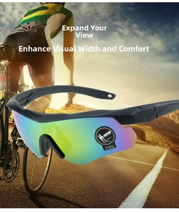 Tactical cycling glasses with rainbow polarized lenses and explosion-proof protection