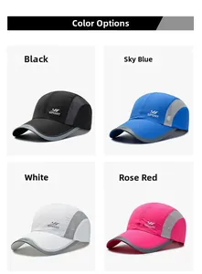 Detail showcasing breathable mesh panels and color options for the outdoor sport cap