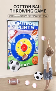 Détail de la cible de score et des balles souples pour jeu de lancer d'intérieur