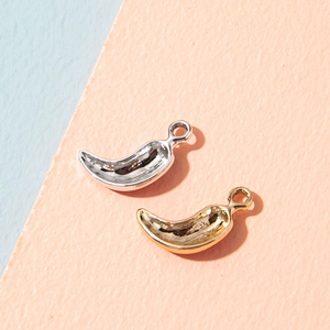 Chili pepper alloy pendants in gold and silver finish for DIY jewelry making