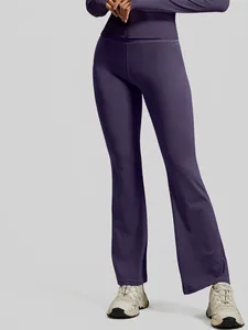 Women High Waist Flare Yoga Pants Hip Lifting Naked Feel Breathable Bootcut Leggings Tummy Control Fitness Trousers Activewear