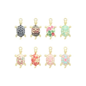 Alloy Enamel Turtle Charms For DIY Jewelry Making Colorful Sea Turtle Pendants Accessories For Necklace Keychain Crafting