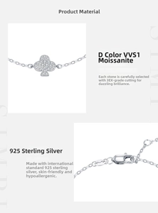 Detail of 925 sterling silver lobster clasp with S925 hallmark and clover pendant