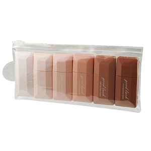 6-piece gradient color correction tape set in a clear PVC pouch with smooth mechanism