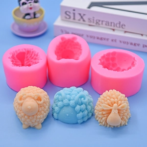 DIY lamb sheep silicone molds for cake, chocolate, soap, and candle making with 3D details