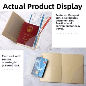 Macro detail of khaki travel passport wallet with multiple slots for cards and documents