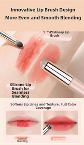 Pennello labbra doppio in silicone per sfumare rossetto e correttore con cura