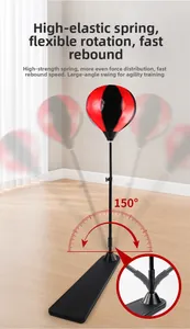 Detail of adjustable kids boxing speed ball with a 150-degree high-elastic rebound spring