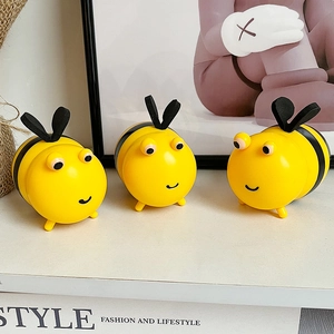 Support de cure-dents créatif en forme d'abeille jaune pour décoration de table