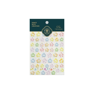 3D colorful flower nail art stickers M-1157 with textured macaron floral patterns