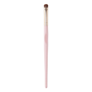 Brocha de Maquillaje Profesional Pincel de Sombras Fibra Sintética Suave Mango de Madera Rosa Difuminado Detalle Herramienta Belleza