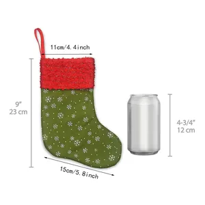 Christmas stocking size chart showing 23cm height and 11cm width dimensions