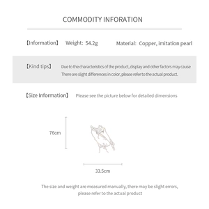 Detailed size specifications for a luxury glass pearl tassel layered body chain jewelry