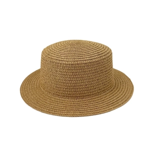 Klassieke bruine strohoed voor DIY-knutselen en zomerse zonbescherming buiten