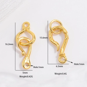S925 sterling silver heart lobster clasps for DIY jewelry making in gold finish