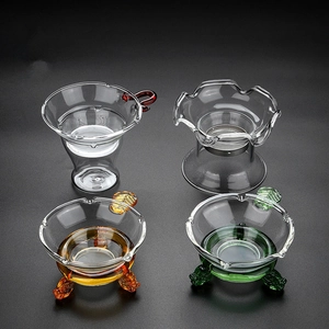 Glass Tea Strainer Infuser Heat Resistant Borosilicate Glass Fine Mesh Filter Gongfu Tea Accessories Creative Design
