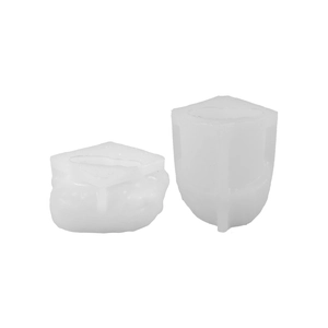 Translucent silicone pig and cabbage candle molds for DIY resin crafts and planters
