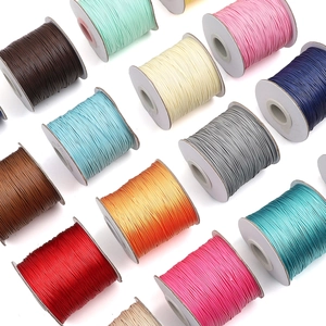 Assorted colors of 0.5mm Korean waxed cord rolls for DIY jewelry making and beading
