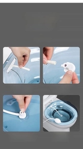 Detailed four-step guide for installing and using the bidet sprayer on a sitz bath basin