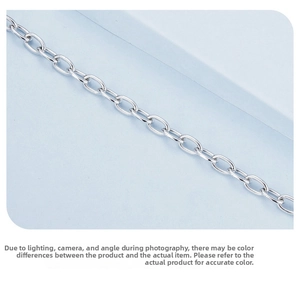 Detailed close-up of S925 sterling silver interlocking chain links in a punk style