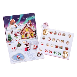 24-day Christmas advent calendar with DIY charm bracelets and festive enamel pendants