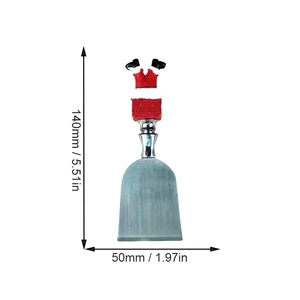 Detailed view of Santa chimney themed dessert spatula with dimensions in millimeters