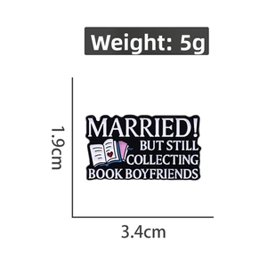Vue détaillée d'un pin's rectangulaire pour lecteurs avec dimensions et poids