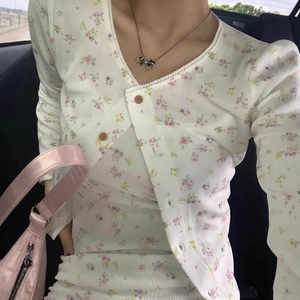 Cardigan À Manches Longues En Tricot Côtelé À Fleurs Et Robe Courte À Bretelles Tenue D'Été Pour Femmes