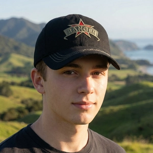 Outdoor black cotton baseball cap with RANGER embroidery and red star on mountain background