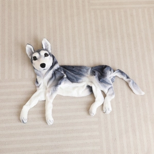 Realistic Husky Plush Toy Skin Unstuffed Dog Doll Cover DIY Semi-finished Short Plush Animal Puppy For Kids Home Decor