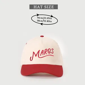Guide des tailles pour casquette brodée montrant le tour de tête de 56 à 58 cm