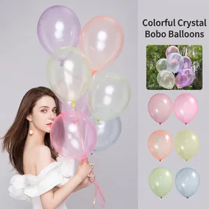 Colorful translucent BOBO crystal balloons for birthday and wedding party decorations