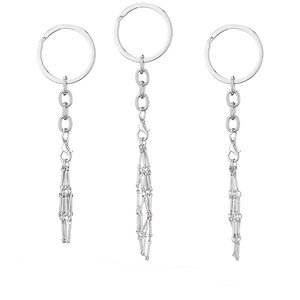 Handmade Zinc Alloy Woven Mesh Cage Keychain Holder Geometric Crystal Stone Support Net Pendant Key Ring DIY Ornament Gift For Unisex