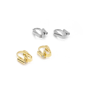 Convertitori per orecchini regolabili in oro e argento per orecchi senza buchi