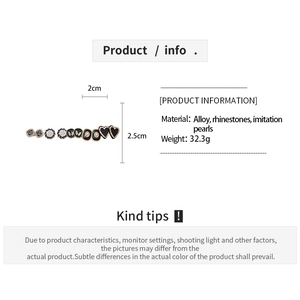 Detailed size chart for black and gold vintage butterfly stud earrings set with rhinestones